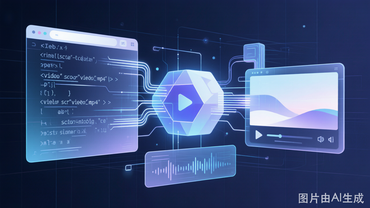 HeyGen Hyperframes HTML渲染视频技术示意图